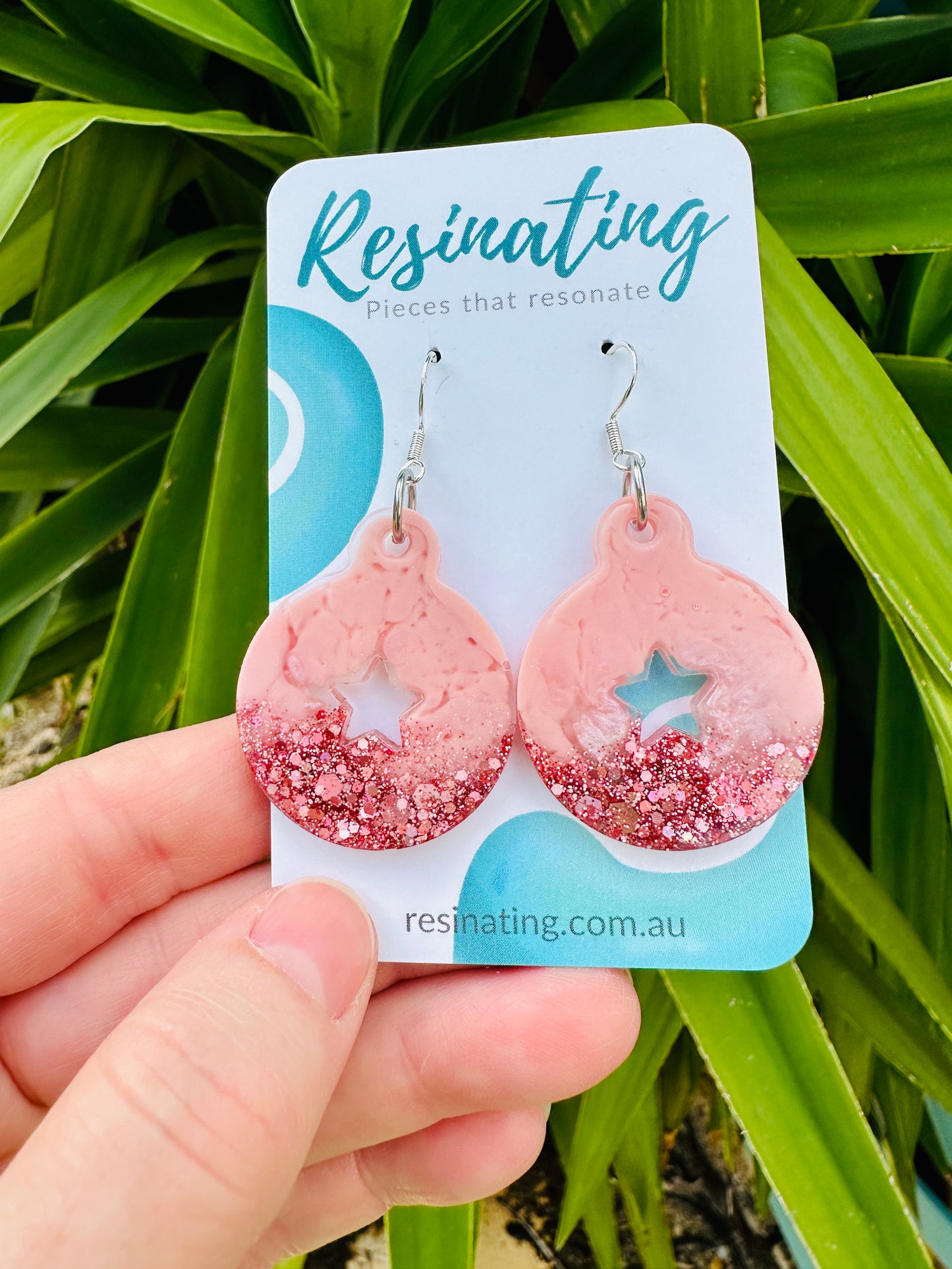 CHRISTMAS EARRINGS - Christmas bauble - blush pink