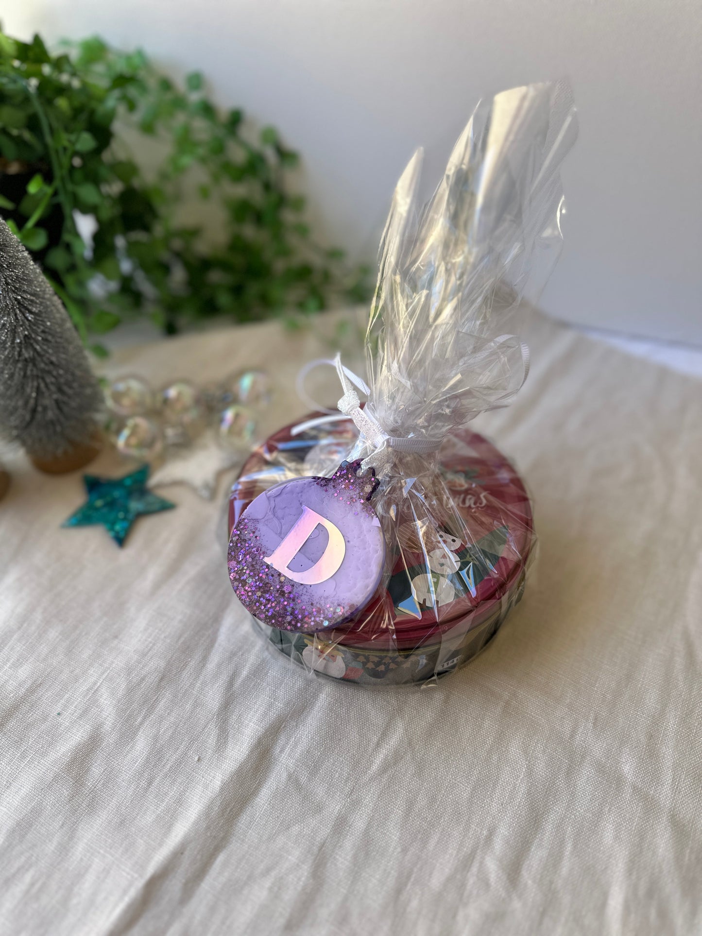 CHRISTMAS BAUBLE DECORATION - purple