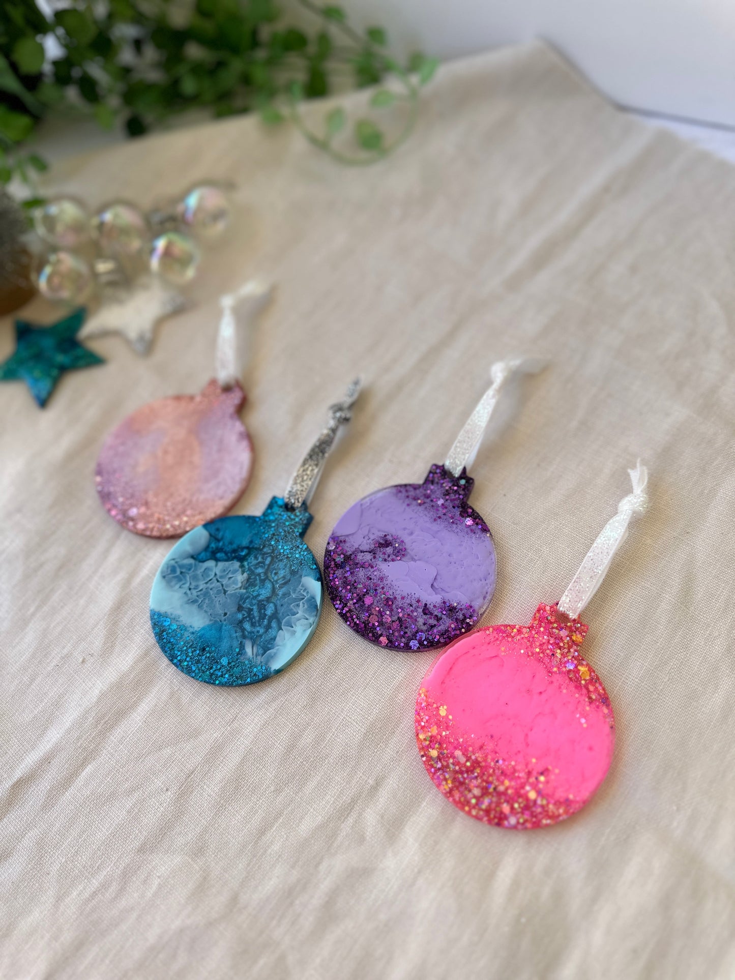 CHRISTMAS BAUBLE DECORATION - purple