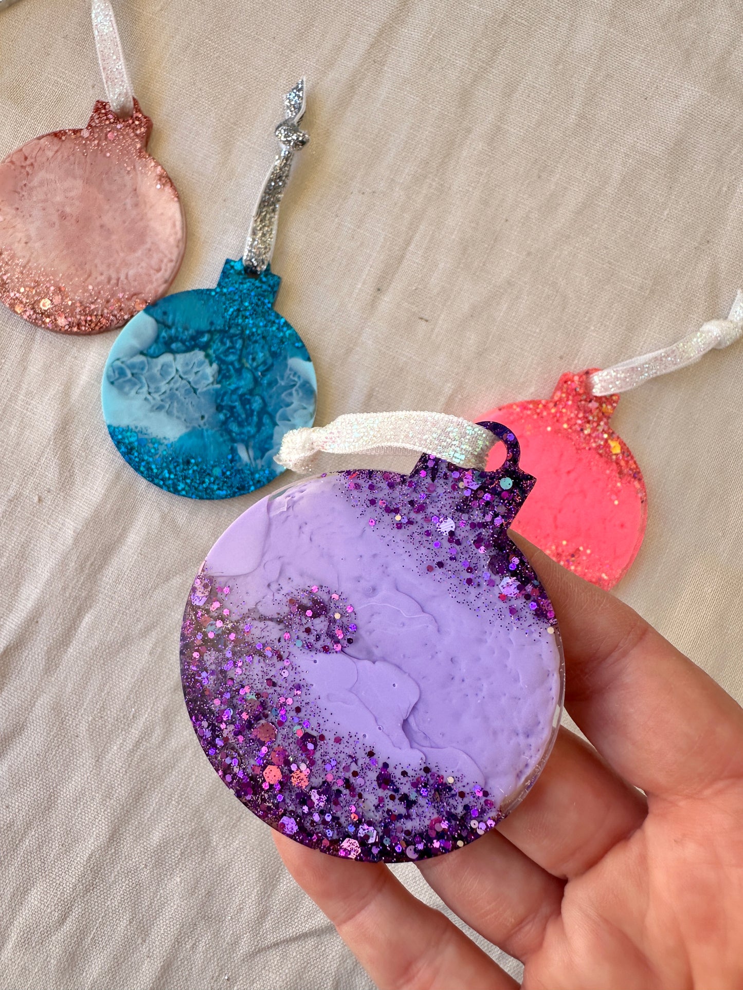 CHRISTMAS BAUBLE DECORATION - purple