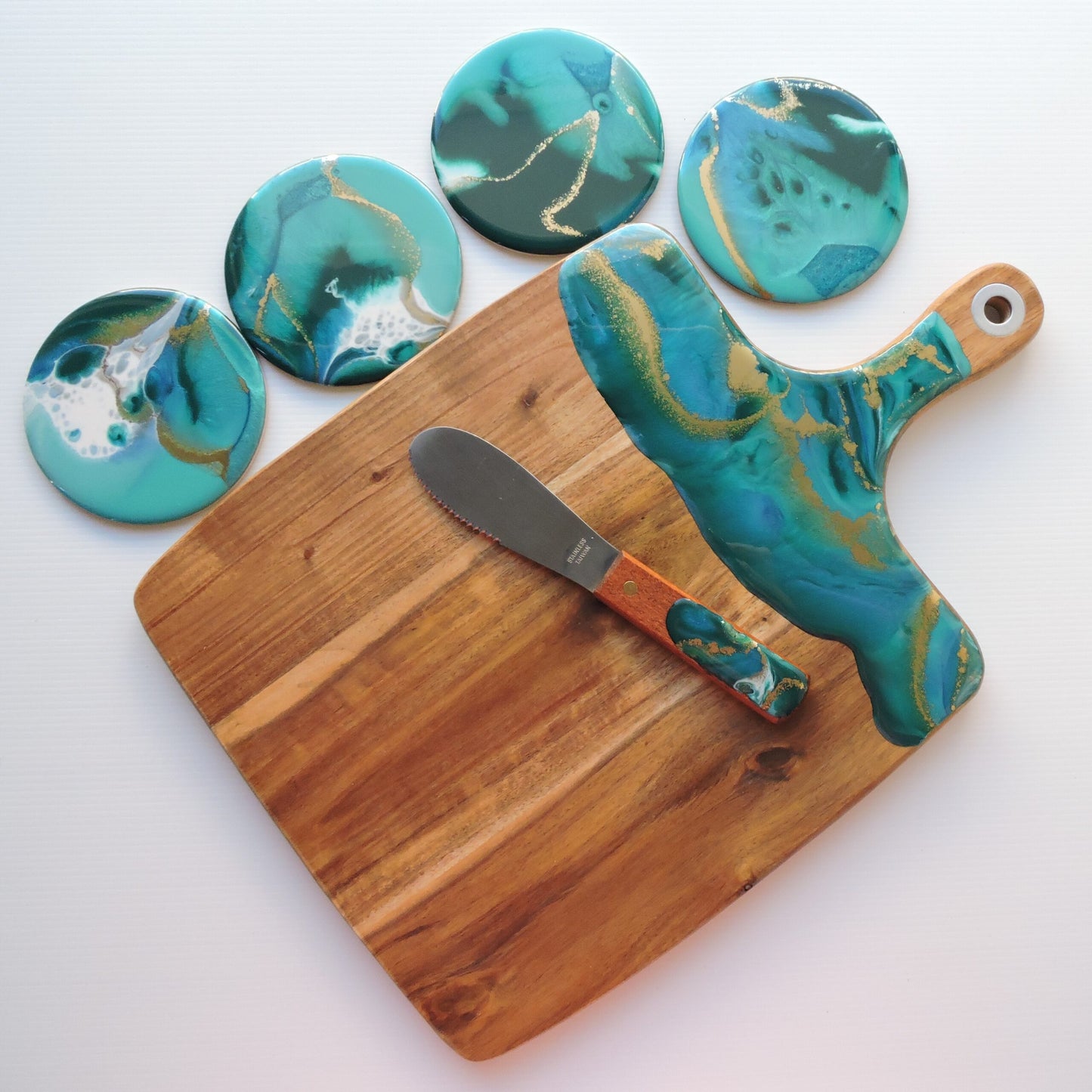 CUSTOM Coasters - choose your own colours - set of 4