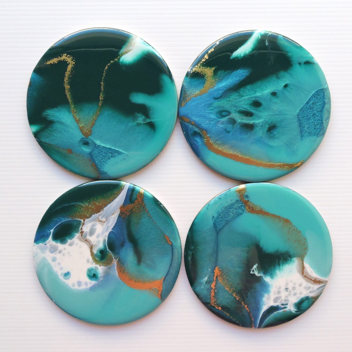 CUSTOM Coasters - choose your own colours - set of 4