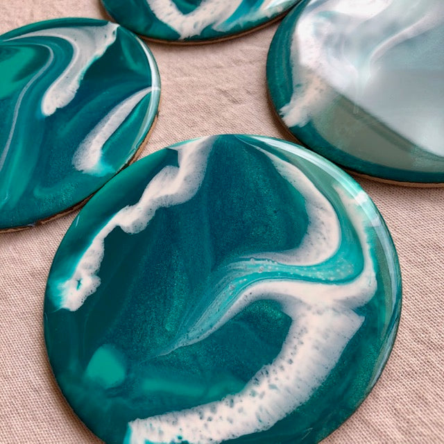 CUSTOM Coasters - choose your own colours - set of 4