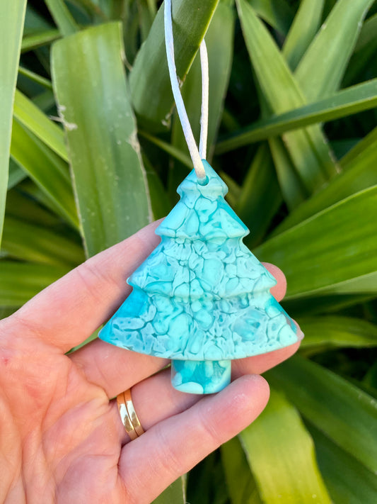 CHRISTMAS DECORATION - Christmas tree - aqua